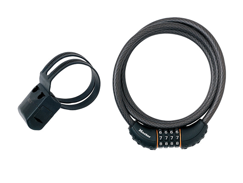 MasterLock 8120EURDPRO Black Braided Steel Combination Cable 1.8m x 10mm