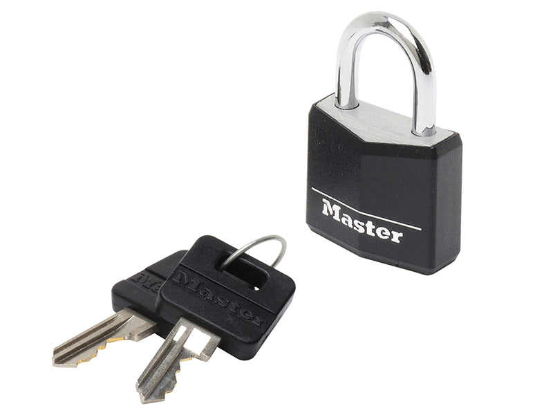 MasterLock 9120EURDBLK Aluminium Black Vinyl Cover 20mm Padlock 3-Pin