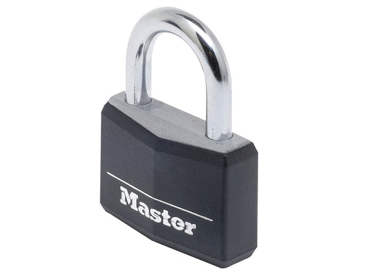 MasterLock 9150EURDBLK Aluminium Black Vinyl Cover 50mm Padlock 4-Pin