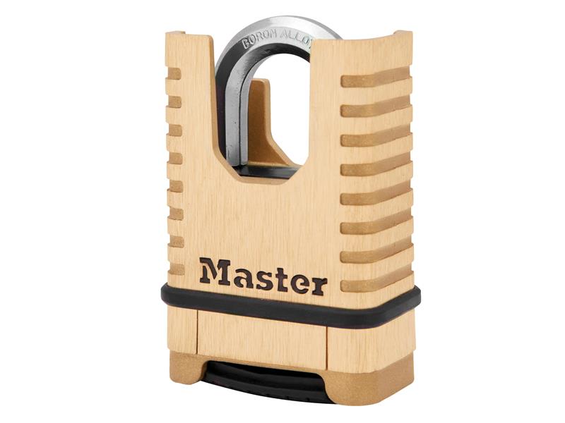 MasterLock M1177EURDCC Excell� Closed Shackle Brass Combination 58mm Padlock