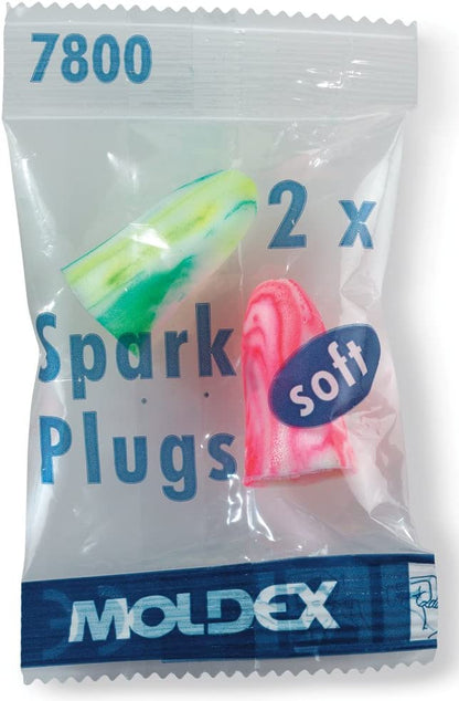 Moldex Spark Ear Plugs Comfort Fit Hygienic Individually Bagged Hearing Protection Sleep Aid