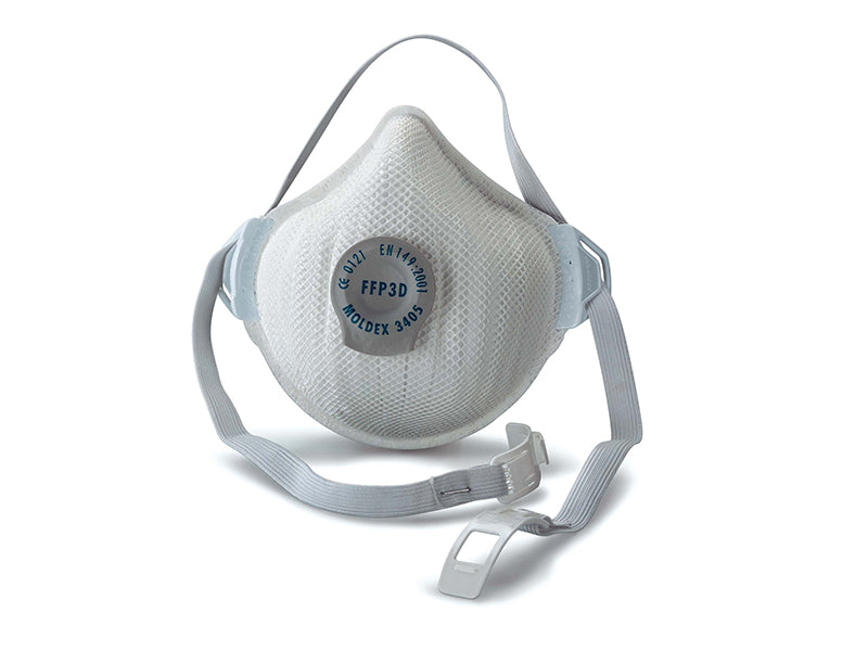 Moldex 340501 AIR Plus FFP3 R D Valved Reusable Mask (Pack of 5)