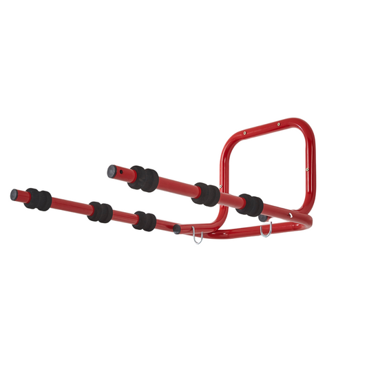Mottez Folding 3 Bike Wall Mount Rack Bicycle Storage Holder Hook
