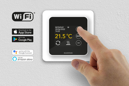 KLIMA Electric Under Floor Heating Mat Kits W Wifi App Thermostat 150w/m_ Output