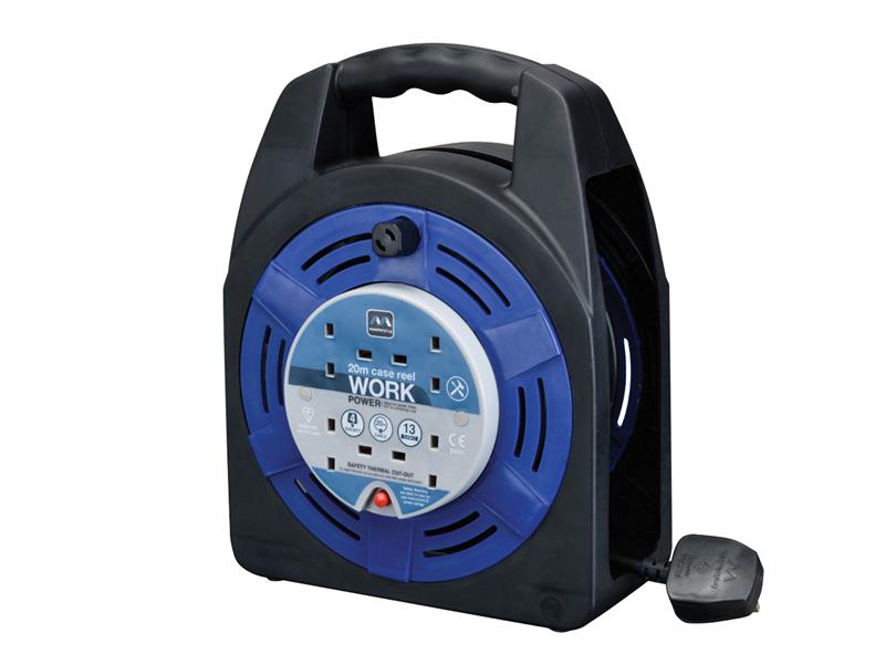 Masterplug HBT2013/4BL-MP Case Reel 240V 13A 4-Socket Thermal Cut-Out 20m