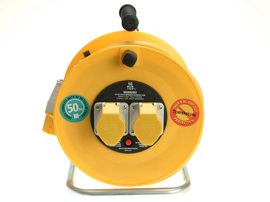 Masterplug LVCT5016/2-MP Cable Reel 110V 16A Thermal Cut-Out 50m