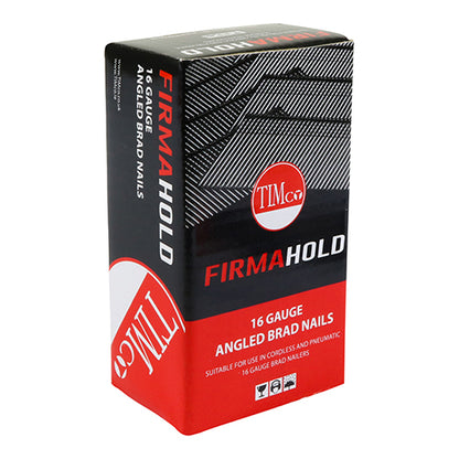 TIMCO FirmaHold Collated 16 Gauge Angled Galvanised Brad Nails - 16g All Sizes Box OF 2000 Pieces