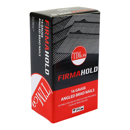 TIMCO FirmaHold Collated 16 Gauge Angled Galvanised Brad Nails - 16g x 32 Box OF 2000 Pieces