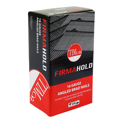 TIMCO FirmaHold Collated 16 Gauge Angled A2 Stainless Steel Brad Nails - 16g x 64 Box OF 2000 Pieces