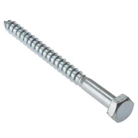 Unifix Hexagon Coach Screw DIN 571 Bright Zinc Plated M8 x 75