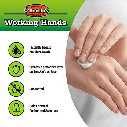 6 Pack - O'Keeffe'S 904403 Working Hand Cream Dry Hands Crack Split Fast Relief