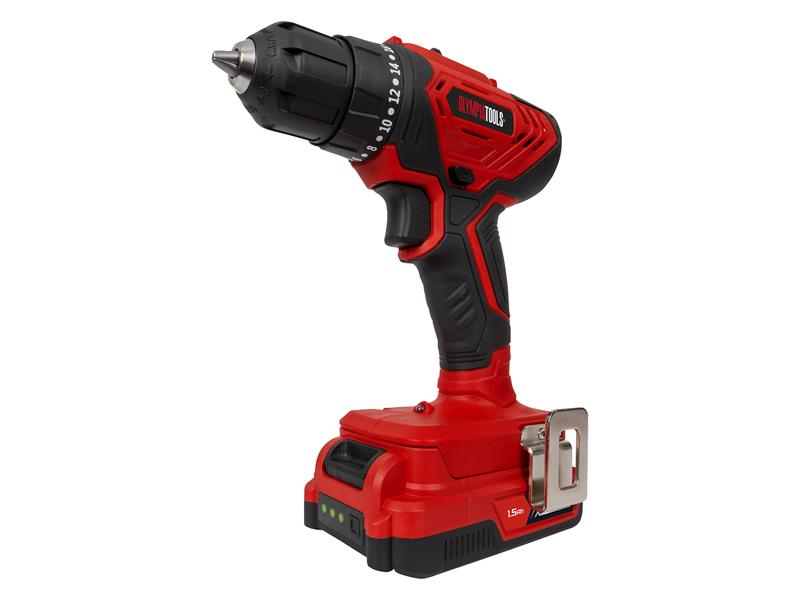 OlympiaPowerTools 09-905 X20S™ Drill Driver 20V 1 x 1.5Ah Li-ion