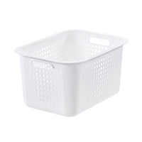 SmartStore 13L Recycled Plastic Storage Basket with handles - White  Stackable