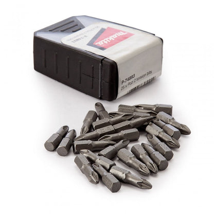 Makita P-74893 2-Torsion Pozi Screwdriver Bits (Box of 25)