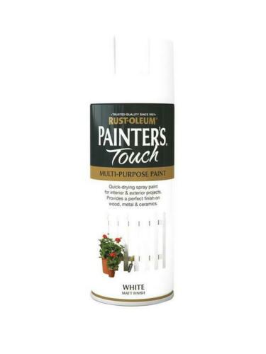 400ml Rust-Oleum White Satin Finish Painters Touch Spray Multi Purpose