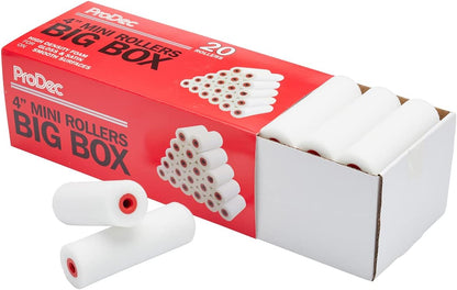 ProDec Big Box 20 pack 4 inch High Density Foam Mini Paint Rollers  4"