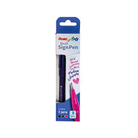 Pentel Brush Sign Pen Ast Pk3