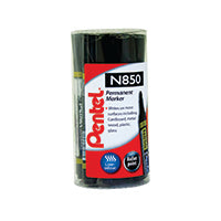 Pentel Blk N850 Perm Bullet Mkr P12