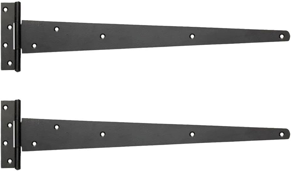 Perry 1 Pair Medium Tee Hinge 18" Black for gates shed doors