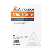 Announce A4 Metal Clip Frame