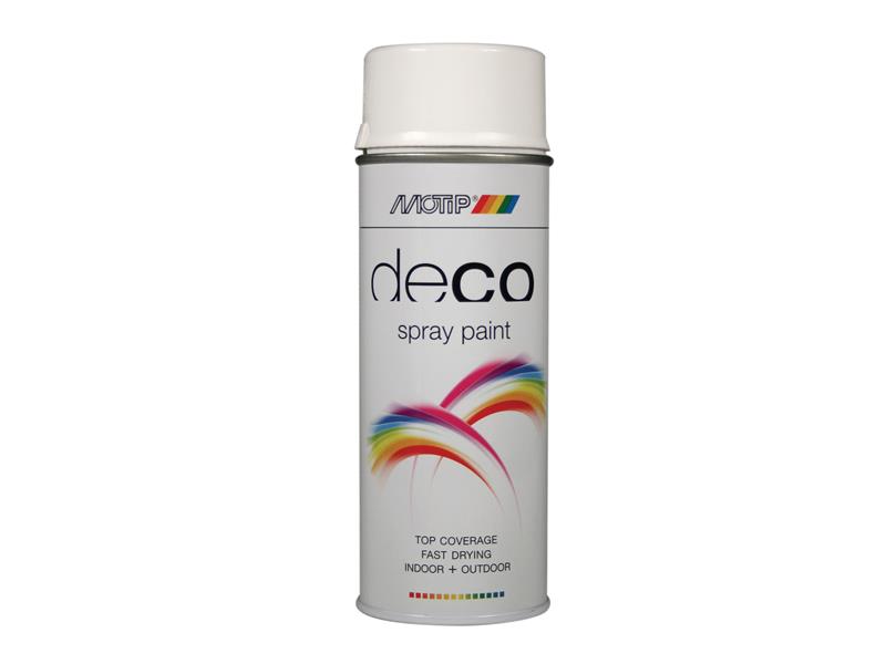 PlastiKote 01627 Deco Spray Paint High Gloss RAL 9016 Brilliant White 400ml