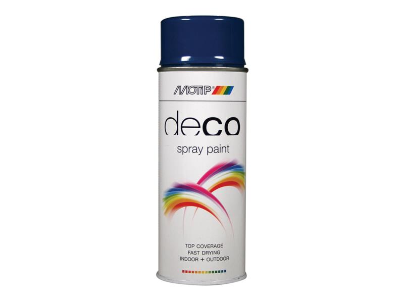 PlastiKote 01634 Deco Spray Paint High Gloss RAL 5010 Gentian Blue 400ml