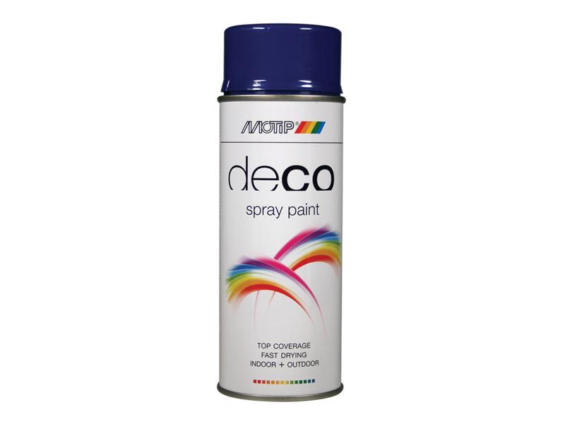 PlastiKote 01684 Deco Spray Paint High Gloss RAL 5002 Ultramarine Blue 400ml