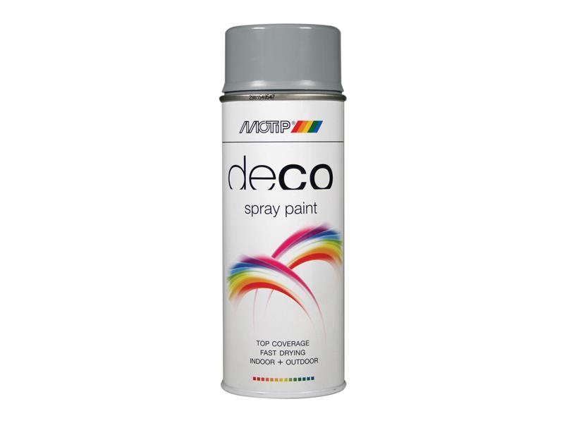 PlastiKote 01689 Deco Spray Paint High Gloss RAL 7001 Silver Grey 400ml