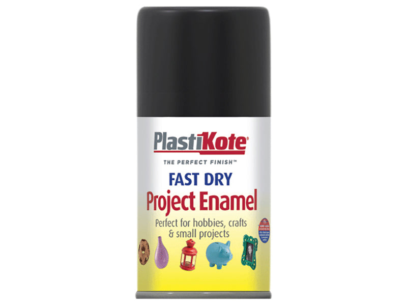 PlastiKote 440.0001010.046 Fast Dry Enamel Aerosol Gloss Black 100ml