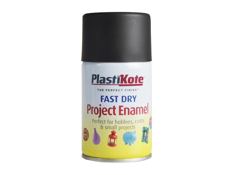 PlastiKote 440.0001011.046 Fast Dry Enamel Aerosol Matt Black 100ml