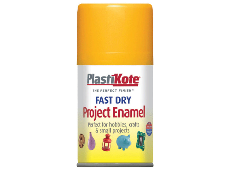 PlastiKote 440.0001070.046 Fast Dry Enamel Aerosol Sunshine Yellow 100ml