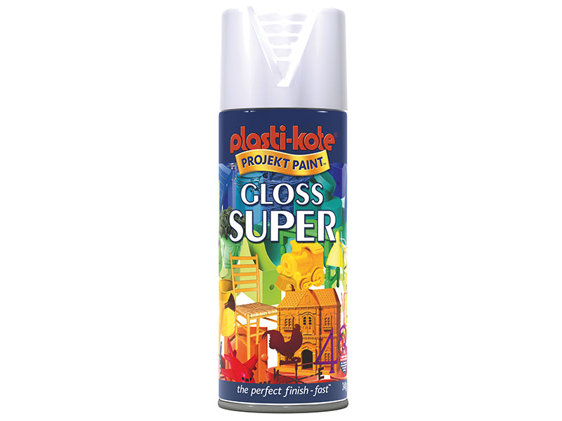 PlastiKote 440.0011109.076 Gloss Super Spray White 400ml