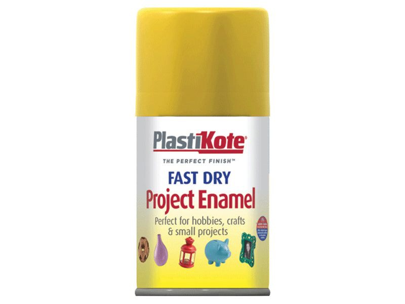 PlastiKote 440.0001130.046 Fast Dry Enamel Aerosol Buttercup Yellow 100ml