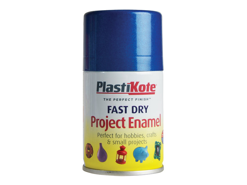 PlastiKote 440.0001350.046 Fast Dry Enamel Aerosol Metallic Blue 100ml