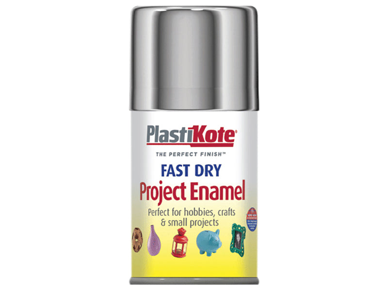 PlastiKote 440.0001500.046 Fast Dry Enamel Aerosol Chrome 100ml