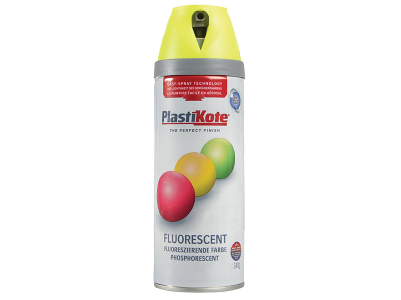 PlastiKote 440.0001901.076 Twist & Spray Fluorescent Yellow 400ml