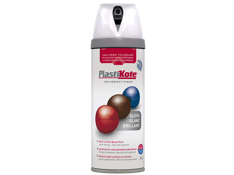 PlastiKote 440.0021102.076 Twist & Spray Gloss White 400ml