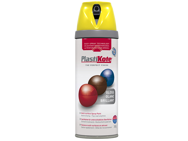 PlastiKote 440.0021104.076 Twist & Spray Gloss New Yellow 400ml