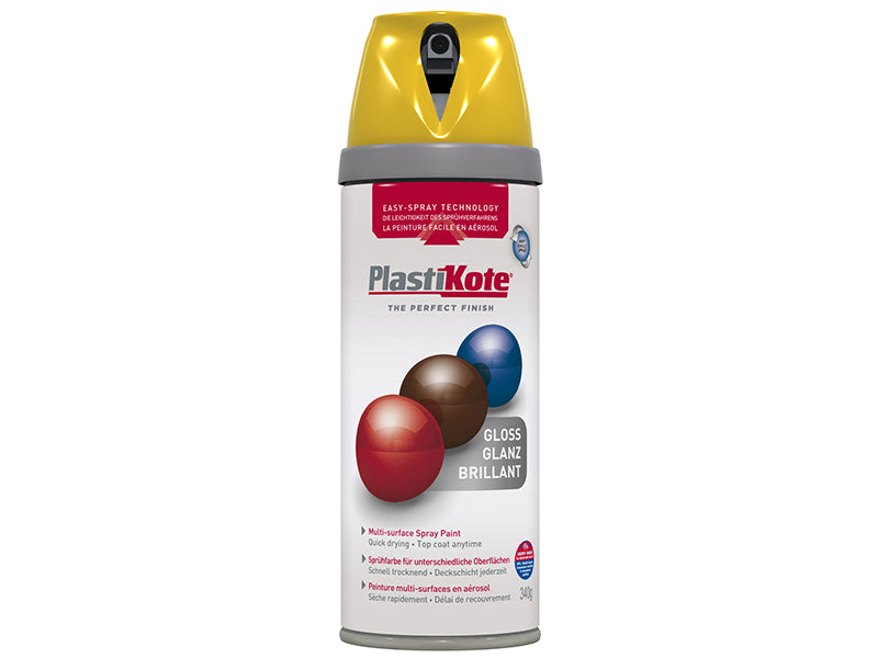 PlastiKote 440.0021105.076 Twist & Spray Gloss Yellow 400ml