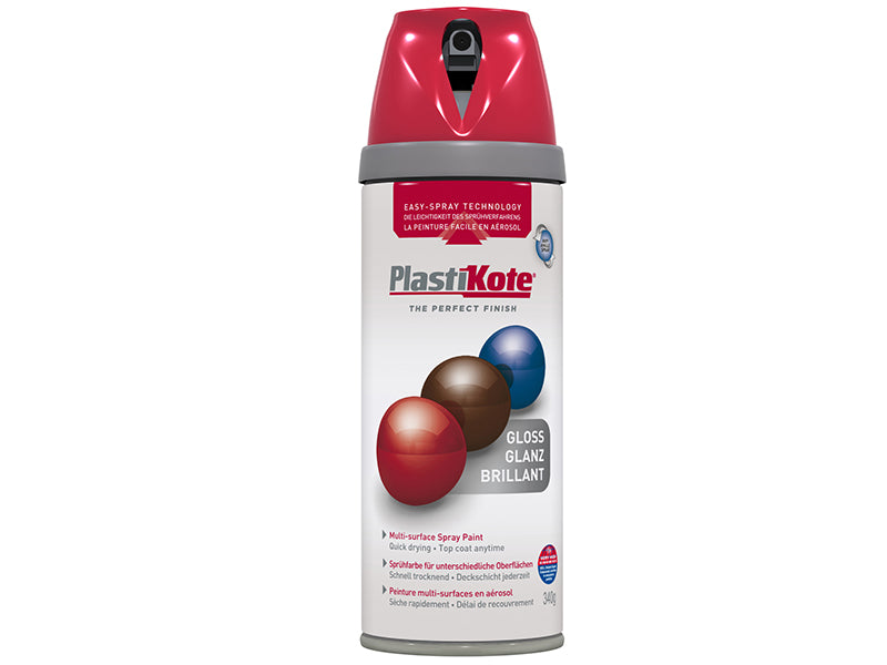 PlastiKote 440.0021107.076 Twist & Spray Gloss Bright Red 400ml