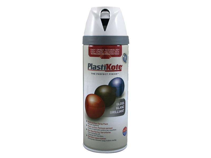 PlastiKote 440.0021122.076 Twist & Spray Gloss Pure Brilliant White 400ml