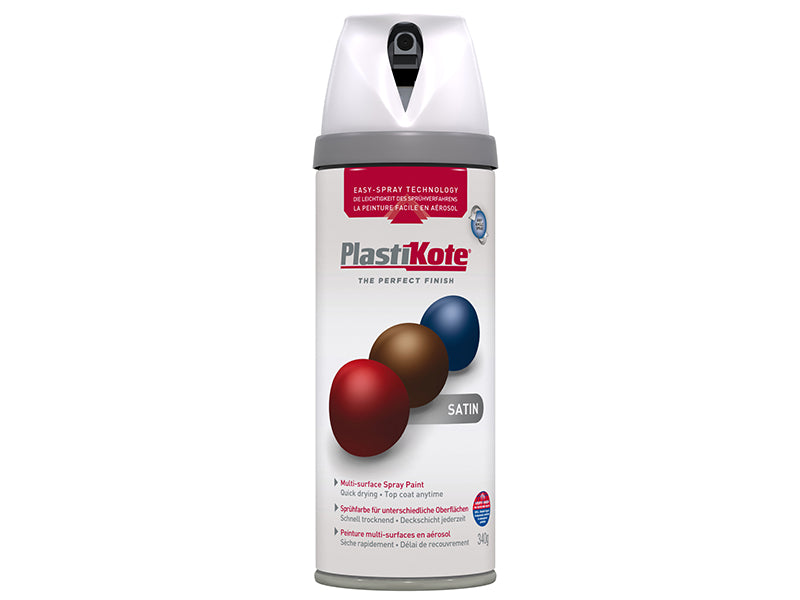 PlastiKote 440.0022101.076 Twist & Spray Satin White 400ml