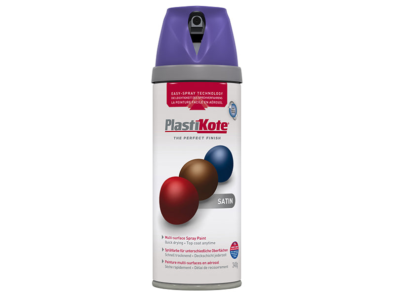 PlastiKote 440.0022116.076 Twist & Spray Satin Sumptuous Purple 400ml
