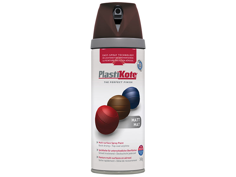 PlastiKote 440.0023106.076 Twist & Spray Matt Chocolate 400ml