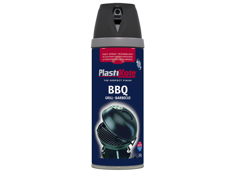 PlastiKote 440.0026020.076 Twist & Spray BBQ Paint Black 400ml