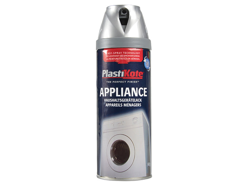 PlastiKote 440.0026627.076 Twist & Spray Appliance Enamel Satin Chrome 400ml