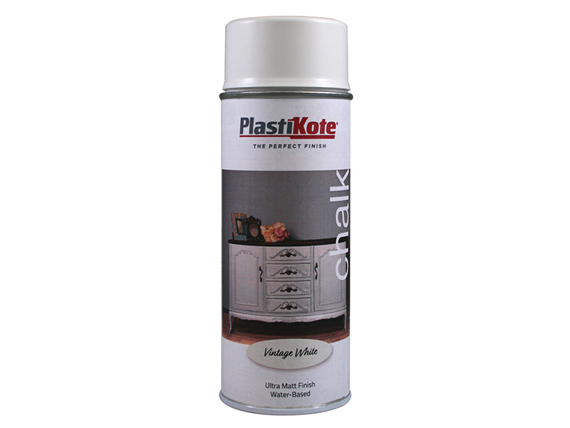 PlastiKote 440.0027100.076 Chalk Finish Spray Vintage White 400ml