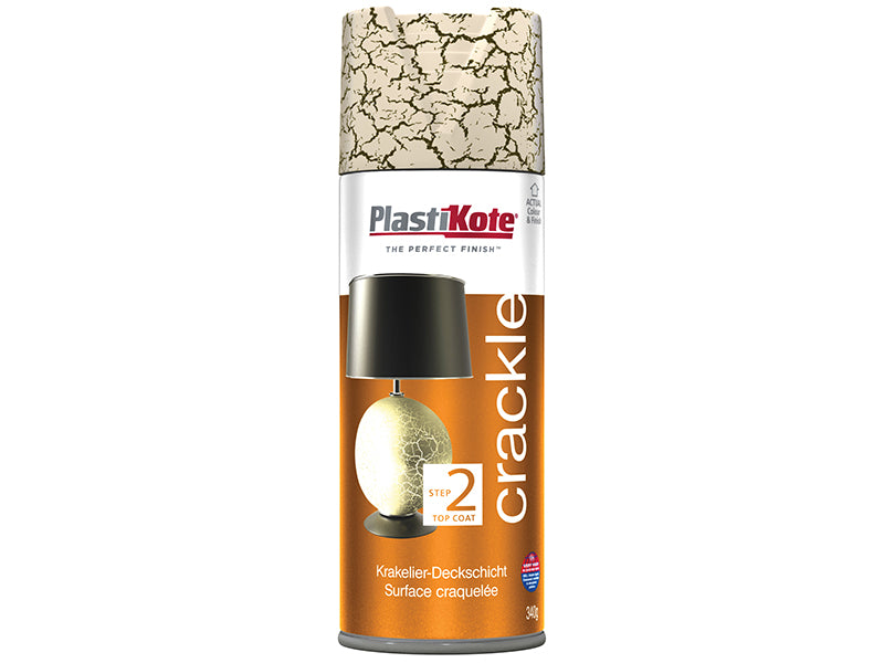 PlastiKote 440.0000479.076 Crackle Touch Spray Colony Cream Top Coat 400ml