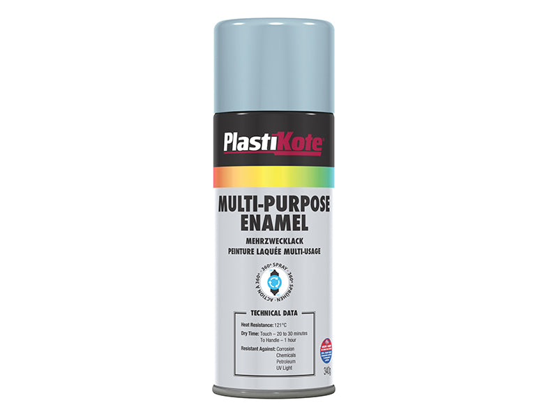 PlastiKote 440.0060112.076 Multi Purpose Enamel Spray Paint Gloss Aluminium 400ml