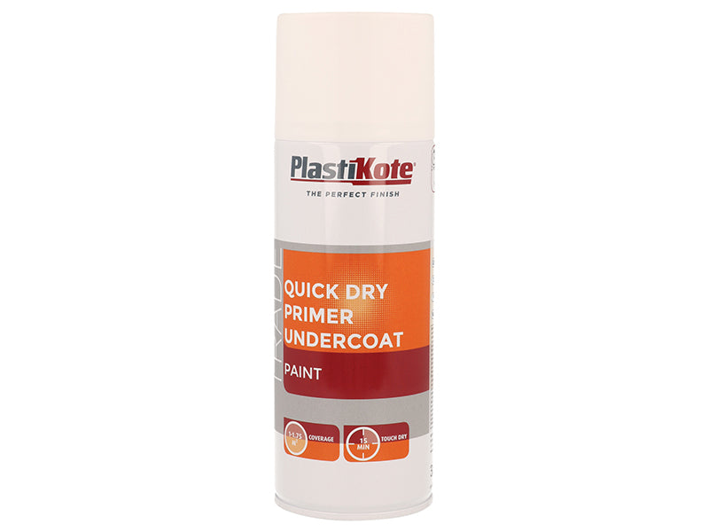 PlastiKote 440.0071000.076 Trade Quick Dry Primer Spray White 400ml
